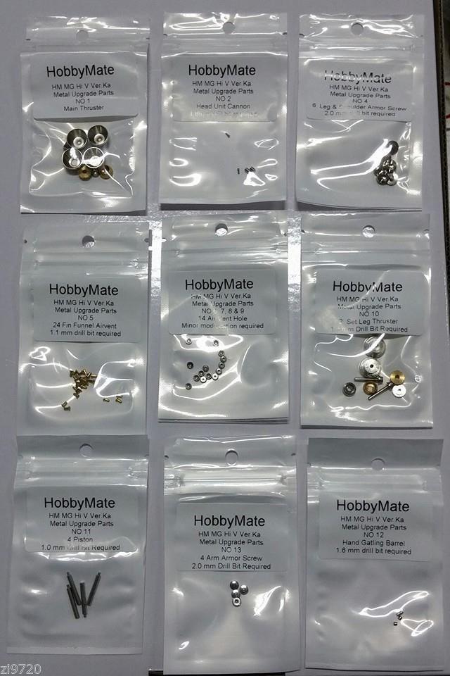 Metal Details Up Parts Set For Bandai 1/100 MG Hi Nu Gundam ver Ka Model Kit
