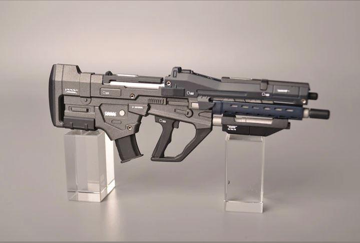Moto King Unpainted Unassembled Assault weapon set ( LED unit included ) for 1/100 Gundam & 1/6 humanoid model Mobile Suit